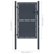 Garden Gate Steel 100x125 cm Anthracite