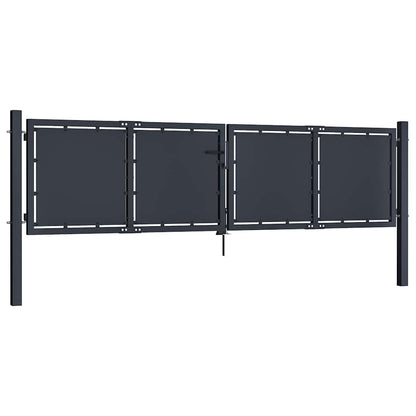 Garden Gate Steel 300x75 cm Anthracite