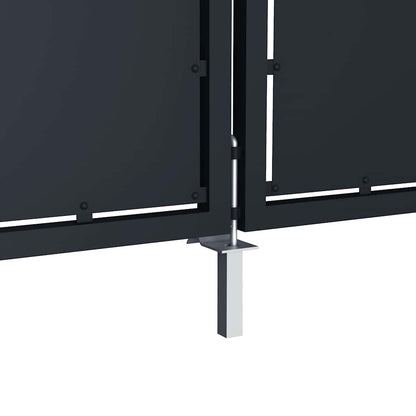 Garden Gate Steel 300x75 cm Anthracite