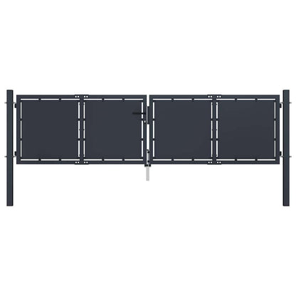 Garden Gate Steel 300x100 cm Anthracite