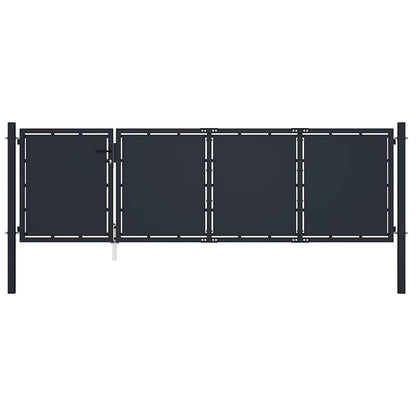 Garden Gate Steel 350x75 cm Anthracite