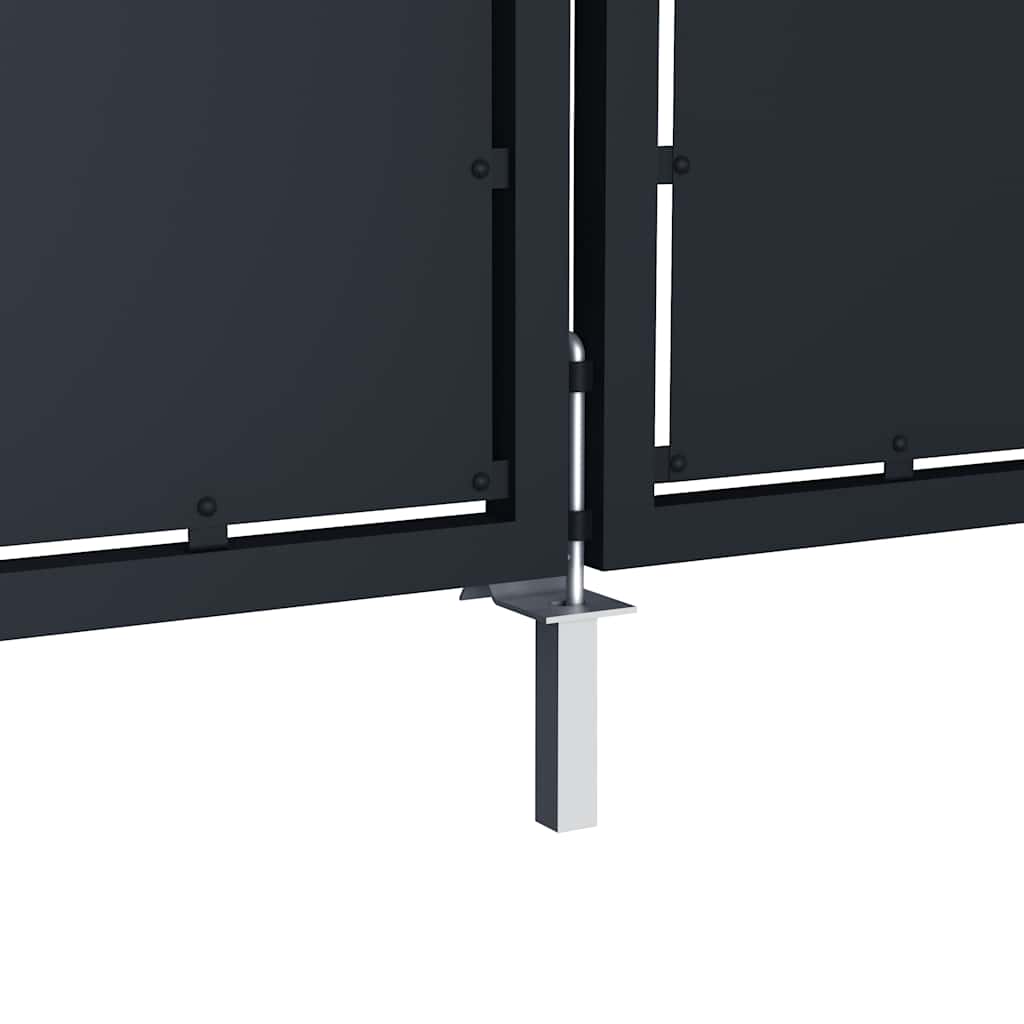 Garden Gate Steel 350x75 cm Anthracite