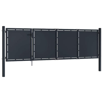 Garden Gate Steel 350x100 cm Anthracite