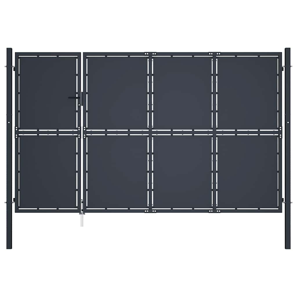 Garden Gate Steel 350x150 cm Anthracite