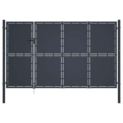 Garden Gate Steel 350x150 cm Anthracite