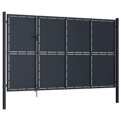 Garden Gate Steel 350x150 cm Anthracite