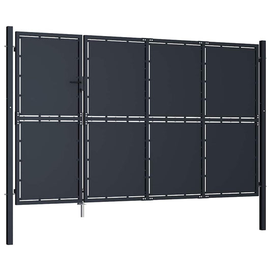 Garden Gate Steel 350x150 cm Anthracite
