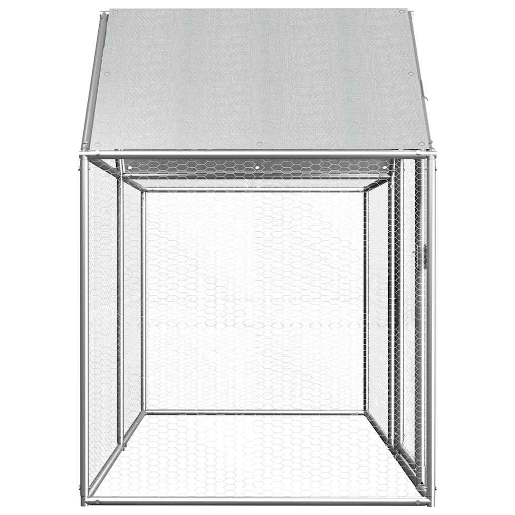 Chicken Coop Silver Galvanized Steel Large Durable Chicken Coop
