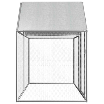 Chicken Coop Silver Galvanized Steel Large Durable Chicken Coop