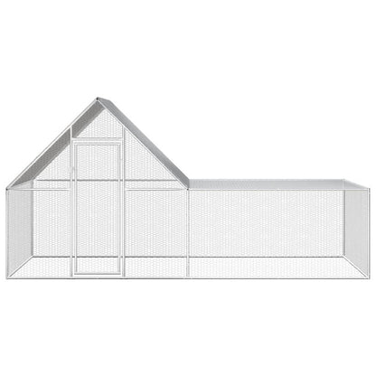 Chicken Coop Silver Galvanized Steel Large Chicken Coop