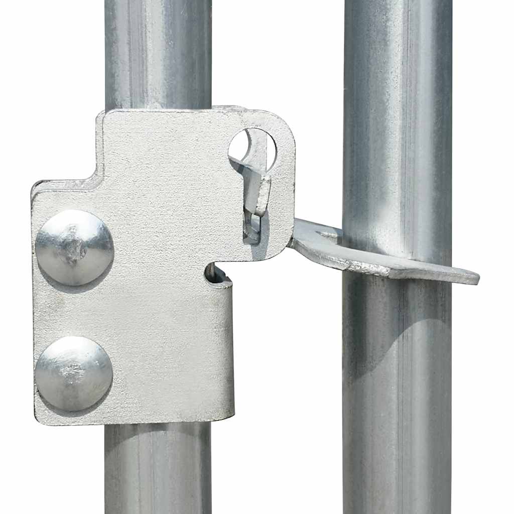 Chicken Coop Silver Galvanized steel 19.7 x 6.6 x 6.6 ft Locks