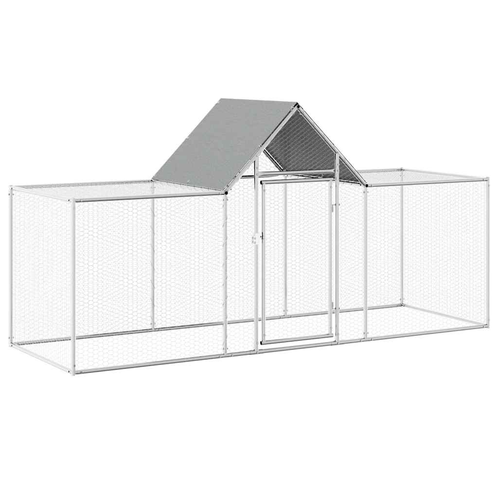 Chicken Coop Silver Galvanized steel Large