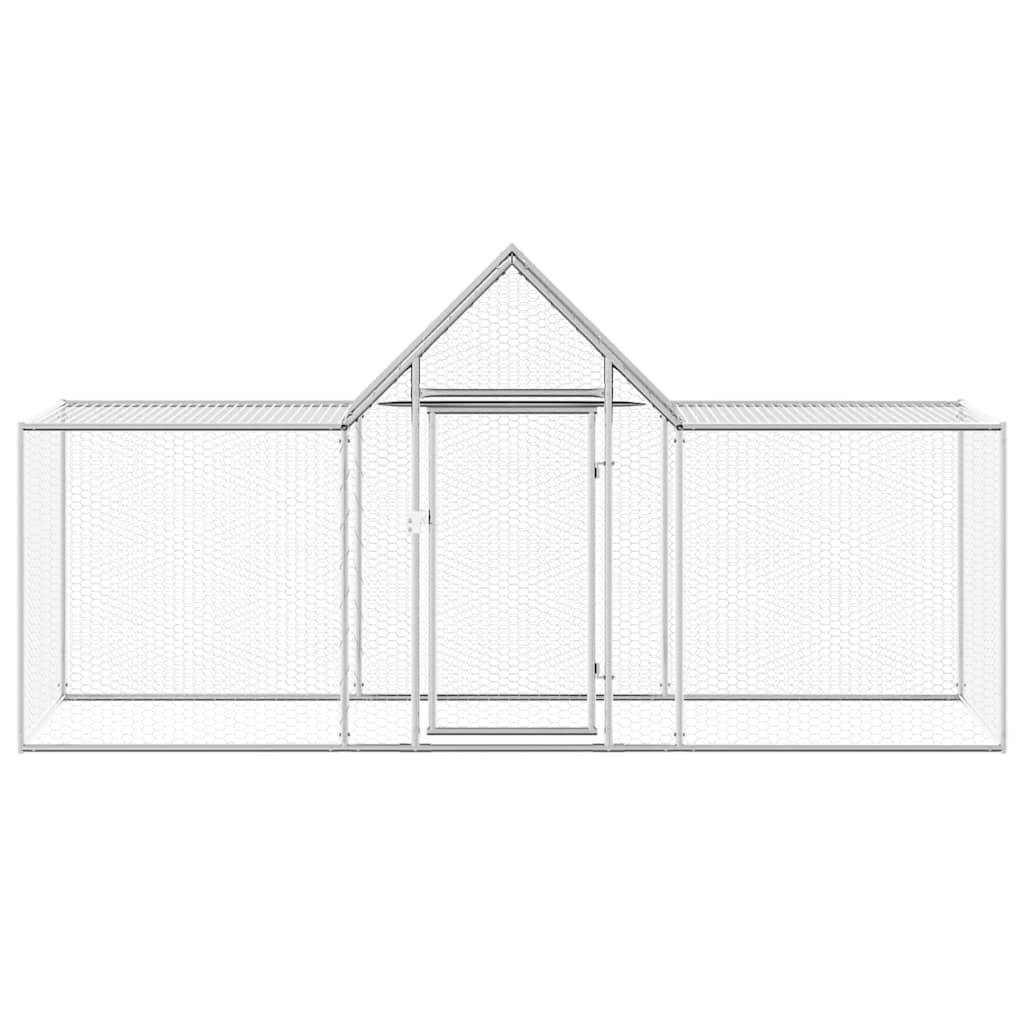 Chicken Coop Silver Galvanized steel Large