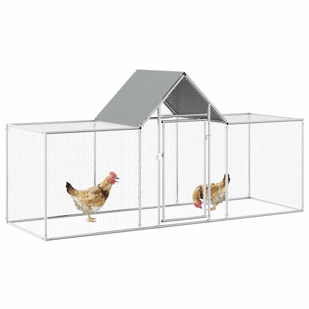 Chicken Coop Silver Galvanized steel Large