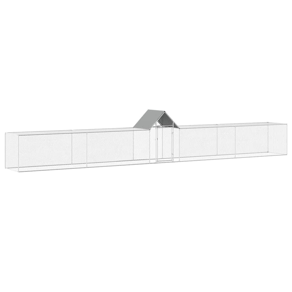 Chicken Coop 9x1x1.5 m Galvanised Steel