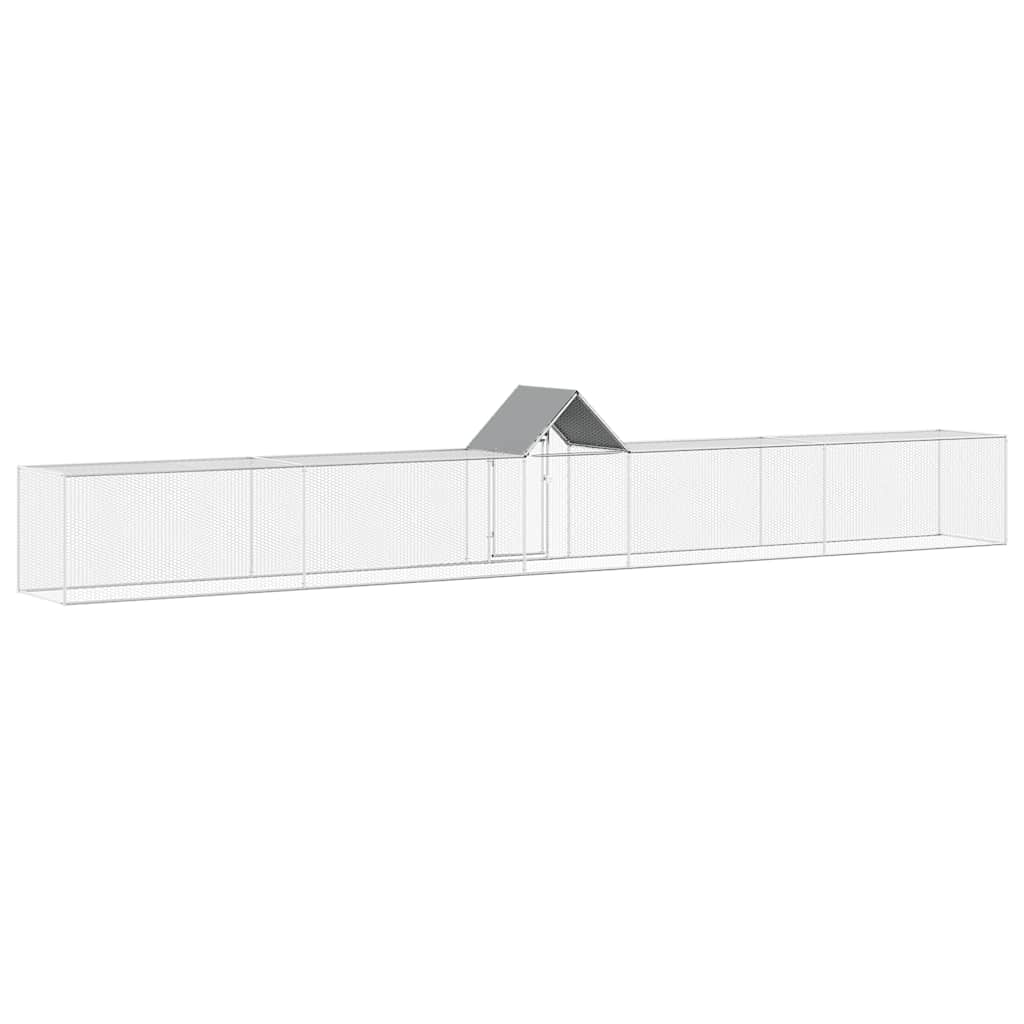 Chicken Coop 9x1x1.5 m Galvanised Steel