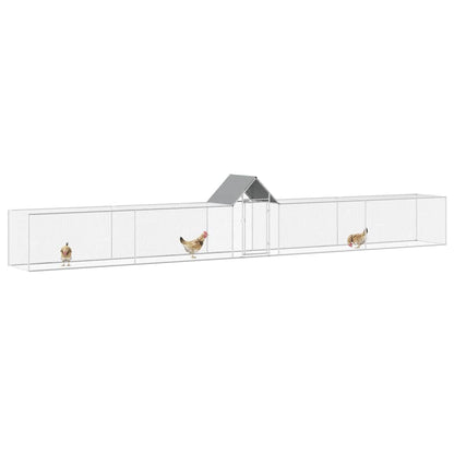 Chicken Coop 9x1x1.5 m Galvanised Steel