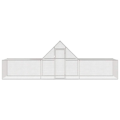 Chicken Coop Silver Galvanized steel 20 x 6.6 x 6.6 ft