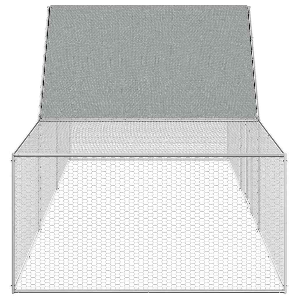 Chicken Coop Silver Galvanized steel 20 x 6.6 x 6.6 ft