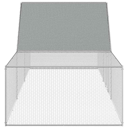 Chicken Coop Silver Galvanized steel 20 x 6.6 x 6.6 ft
