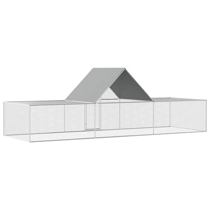 Chicken Coop Silver Galvanized steel 20 x 6.6 x 6.6 ft