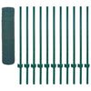 Wire Mesh Fence with Posts Steel 25x0.5 m Green