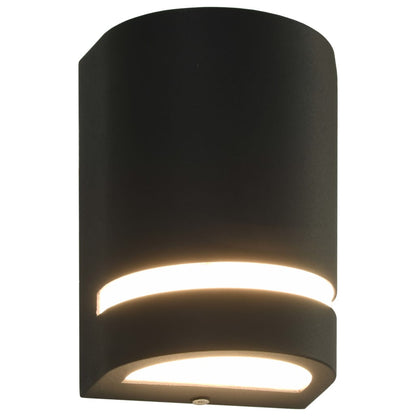 Outdoor Wall Lights 2 pcs 35 W Black Half-round
