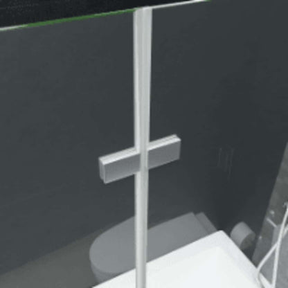 Folding Shower Enclosure 2 Panels ESG 95x140 cm