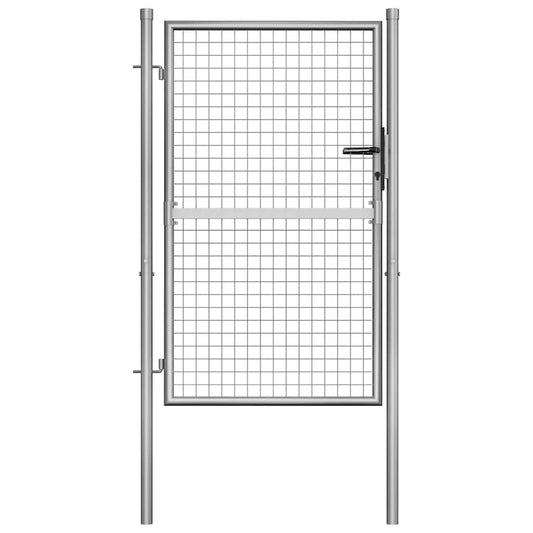 Garden Gate Galvanised Steel 105x125 cm Silver