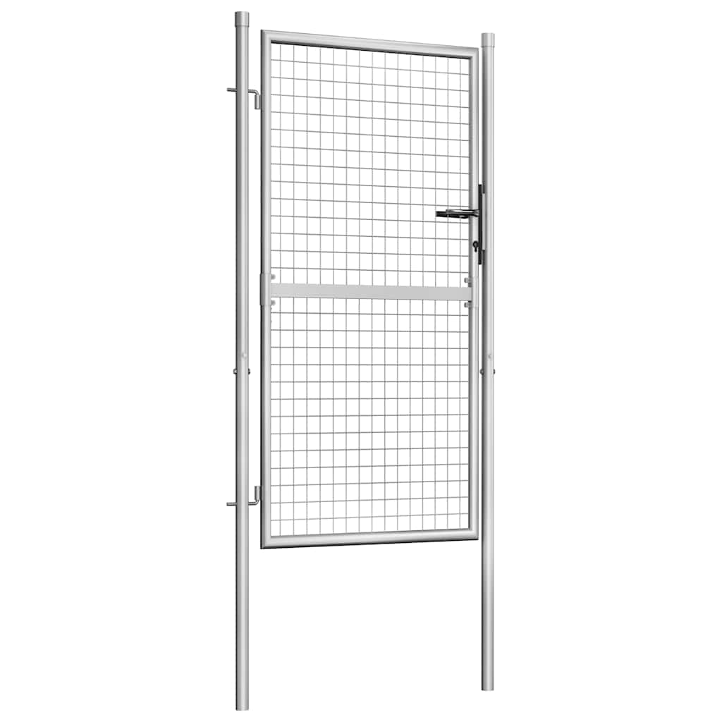 Garden Gate Galvanised Steel 39.4x59.1" Silver