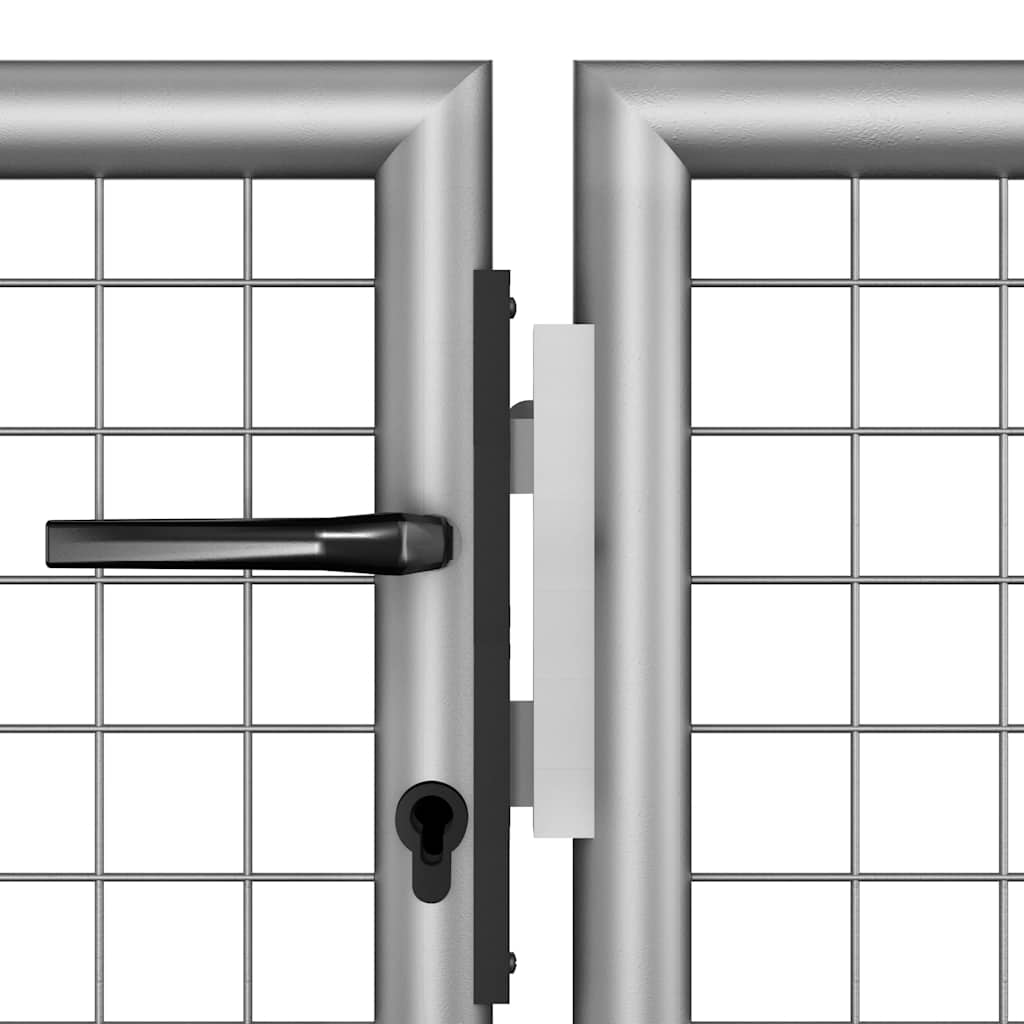 Garden Gate Galvanised Steel 300x75 cm Silver