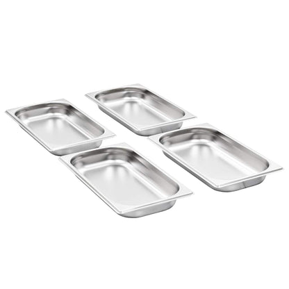 50893 vidaXL Gastronorm Containers 12 pcs GN 1/3 40 mm Stainless Steel