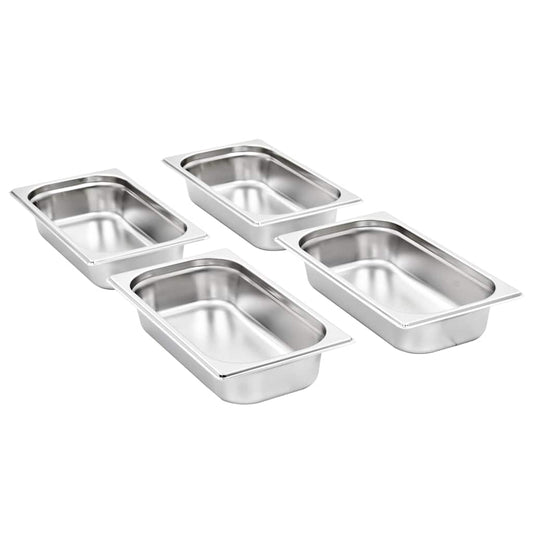 Gastronorm Containers 8 pcs GN 1/3 65 mm Stainless Steel