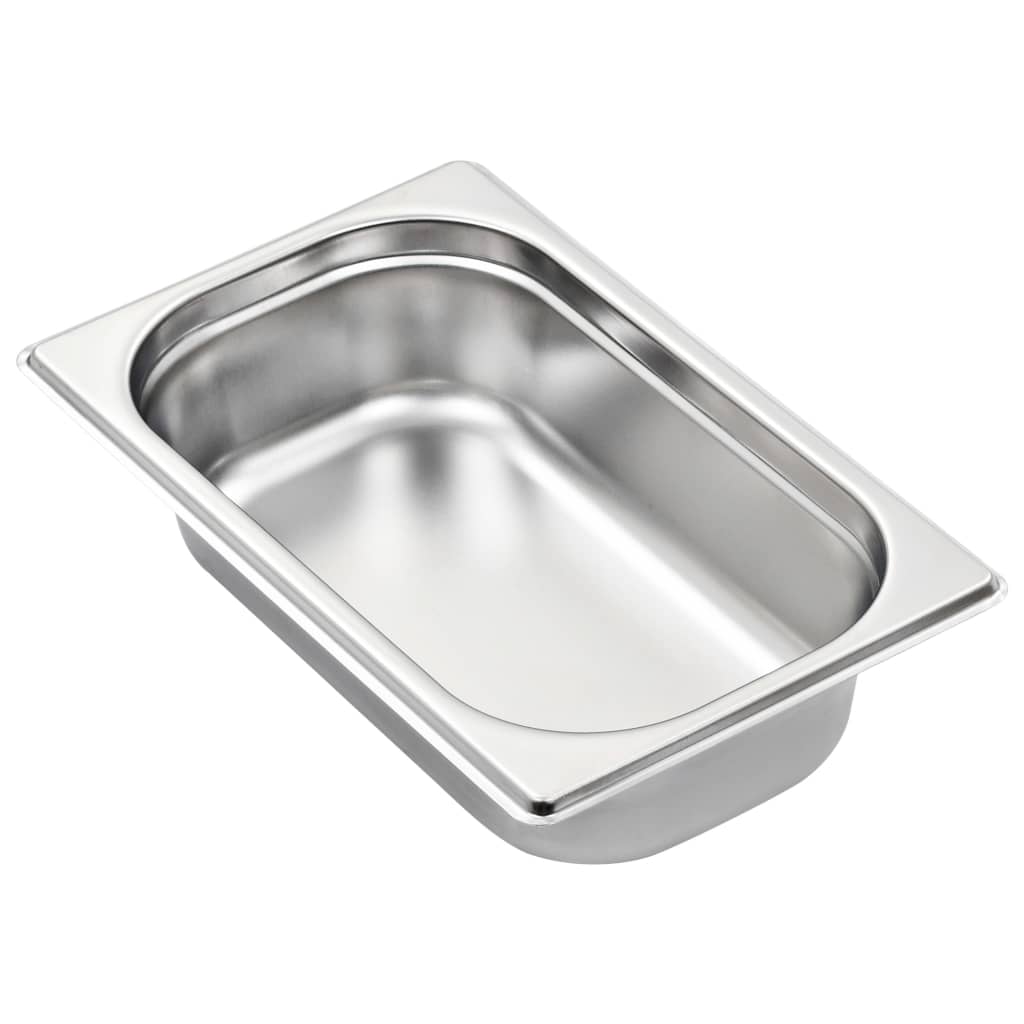 Gastronorm Containers 8 pcs GN 1/4 65 mm Stainless Steel