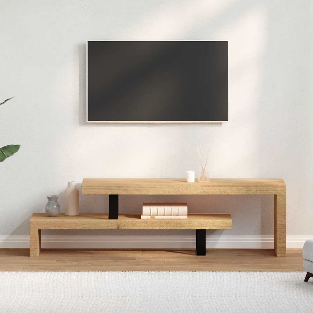 TV Stand | Natural Mango Wood | Solid Mango Wood, Wrought Iron | Medium