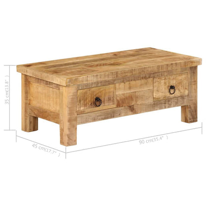Coffee Table | Brown | Solid Mango Wood | 90 x 45 x 35 cm | Coffee Table