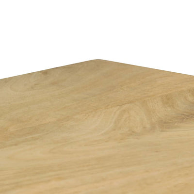 Dining Table 115x55x76 cm Solid Mango Wood and Steel