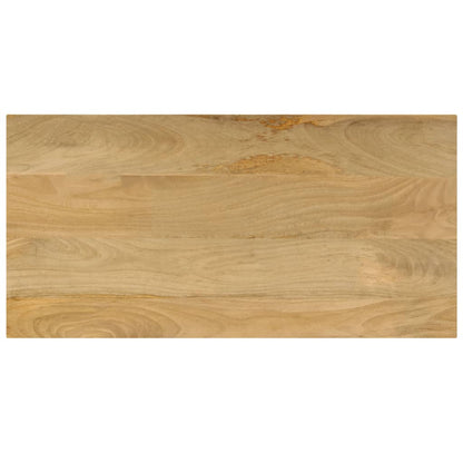 Coffee Table Natural wood and white steel Solid mango wood and steel