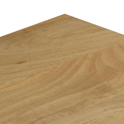 Coffee Table Natural wood and white steel Solid mango wood and steel