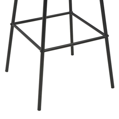 Bar Stools 2 pcs Black Solid Pinewood and Steel