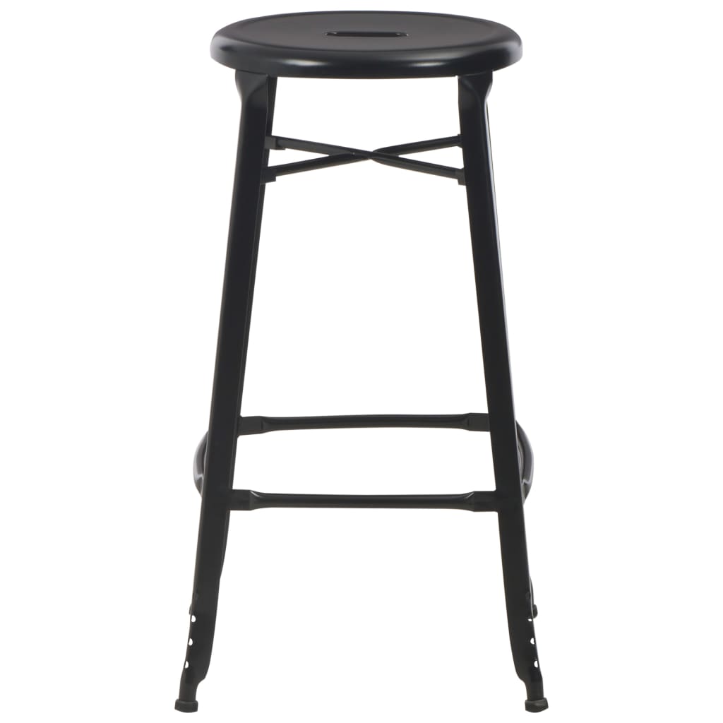 Bar Stools 2 pcs Black Steel