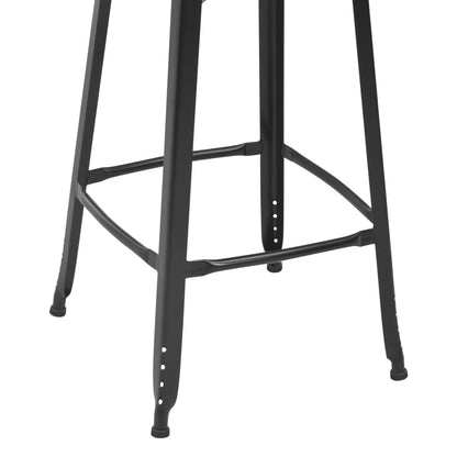 Bar Stools 2 pcs Black Steel