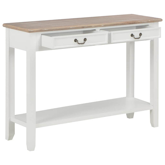 Console Table | White and natural wood colour