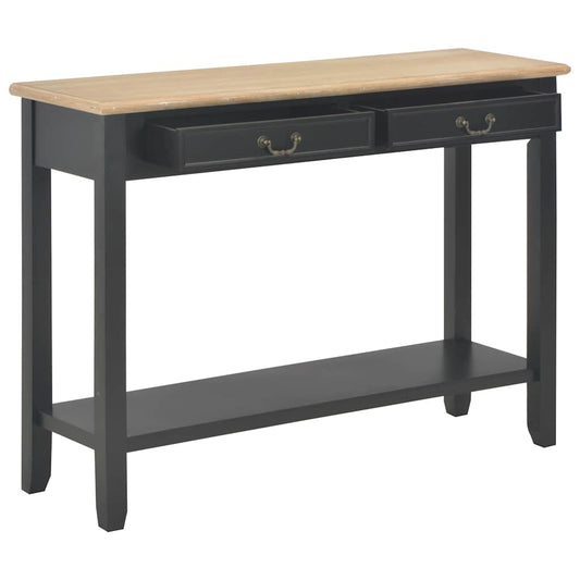 Console Table | Black and Natural Wood