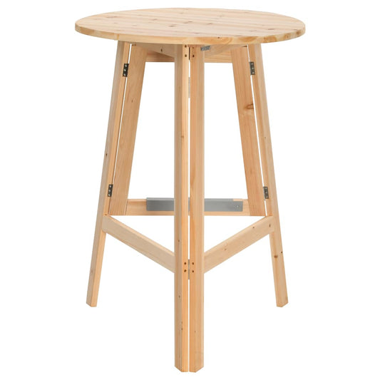 Bar Table | Natural wood | Fir Wood | 78cm wide and 109cm high | Foldable