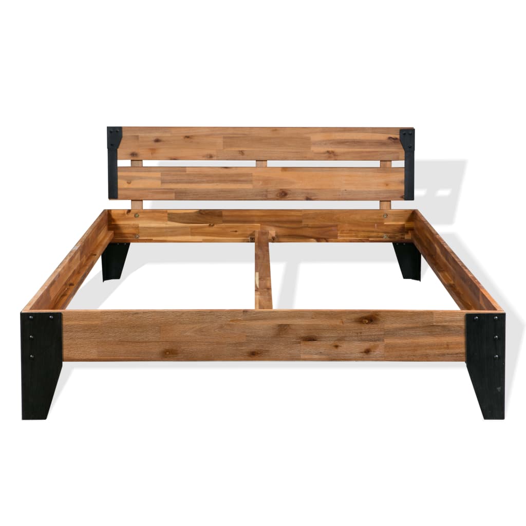 Bed Frame | Brown | Solid Acacia wood | Double | Durable | Bed Frame