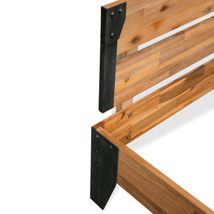 Bed Frame | Brown | Solid Acacia wood | Double | Durable | Bed Frame