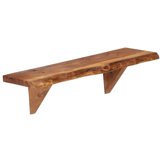 Wall Shelf | Set of 2 | Natural wood | Solid acacia wood | Medium