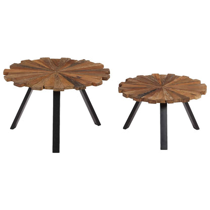 Coffee Table | Multicolour | Solid reclaimed wood, Powder-coated steel