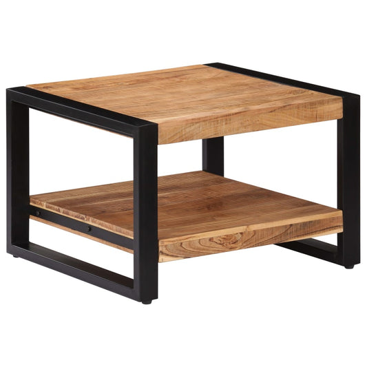 Coffee Table | Brown | Solid Acacia wood | 60x60x40 cm | Industrial
